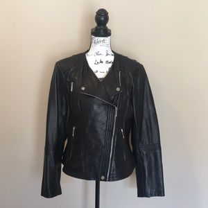 MICHAEL Michael Kors Leather Moto Jacket